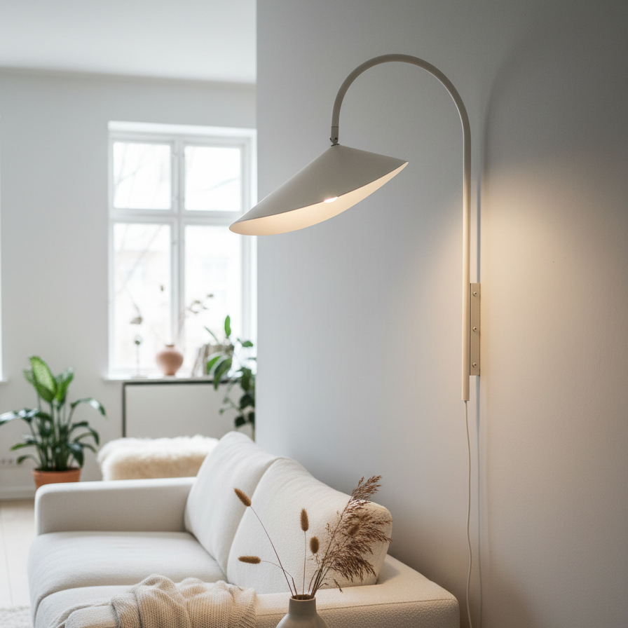 Swivora Verstellbare Wandleuchte – Elegante Schwenkarmlampe aus Metall für Büro und Küche N09 | Souliia