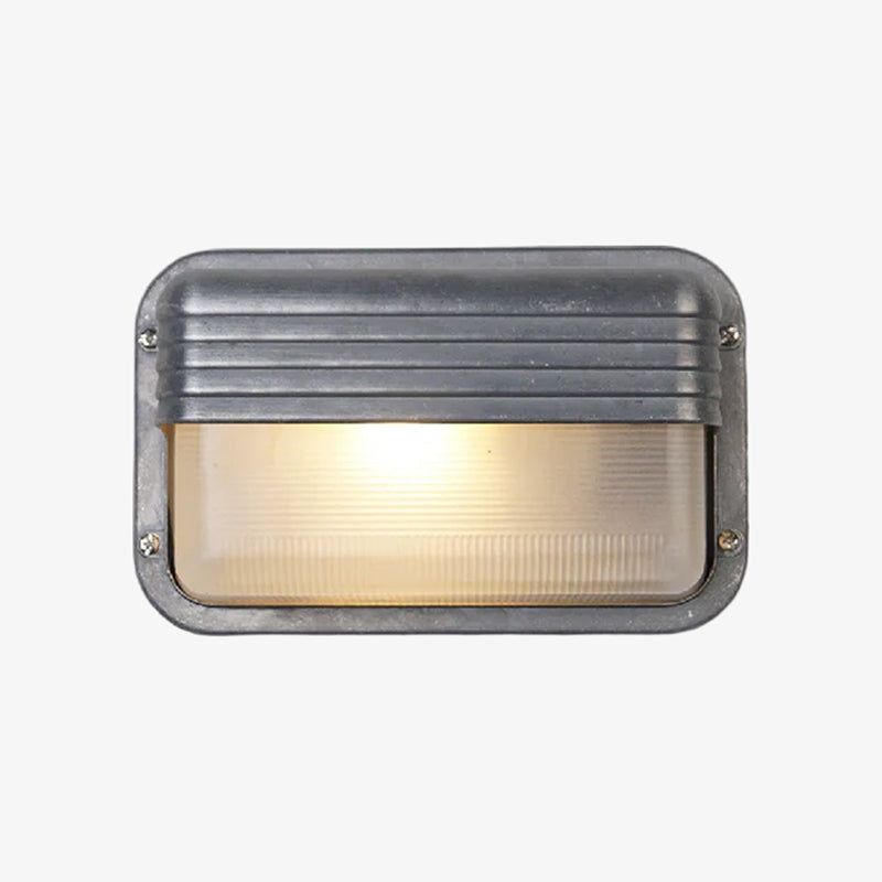 Morvane Geometric Aluminum Wall Sconce - Industrial Outdoor Lighting for Entryway | Souliia