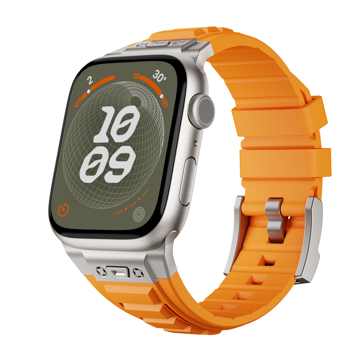 AeroGuard Tactical Silicone Band — Active Ventilation Channels, Apple Watch Strap