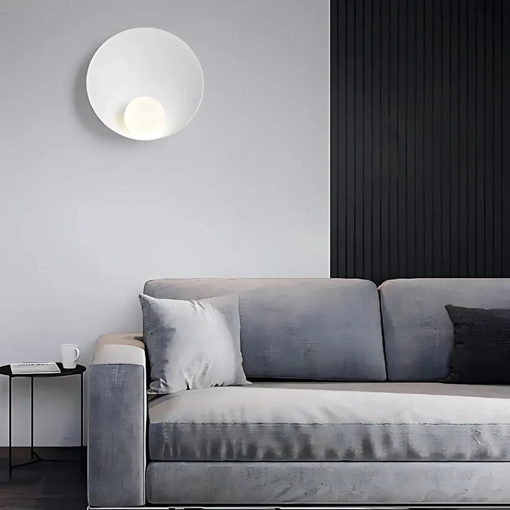 Serenity Modern Resin Japandi Metal Wall Lamp | Souliia