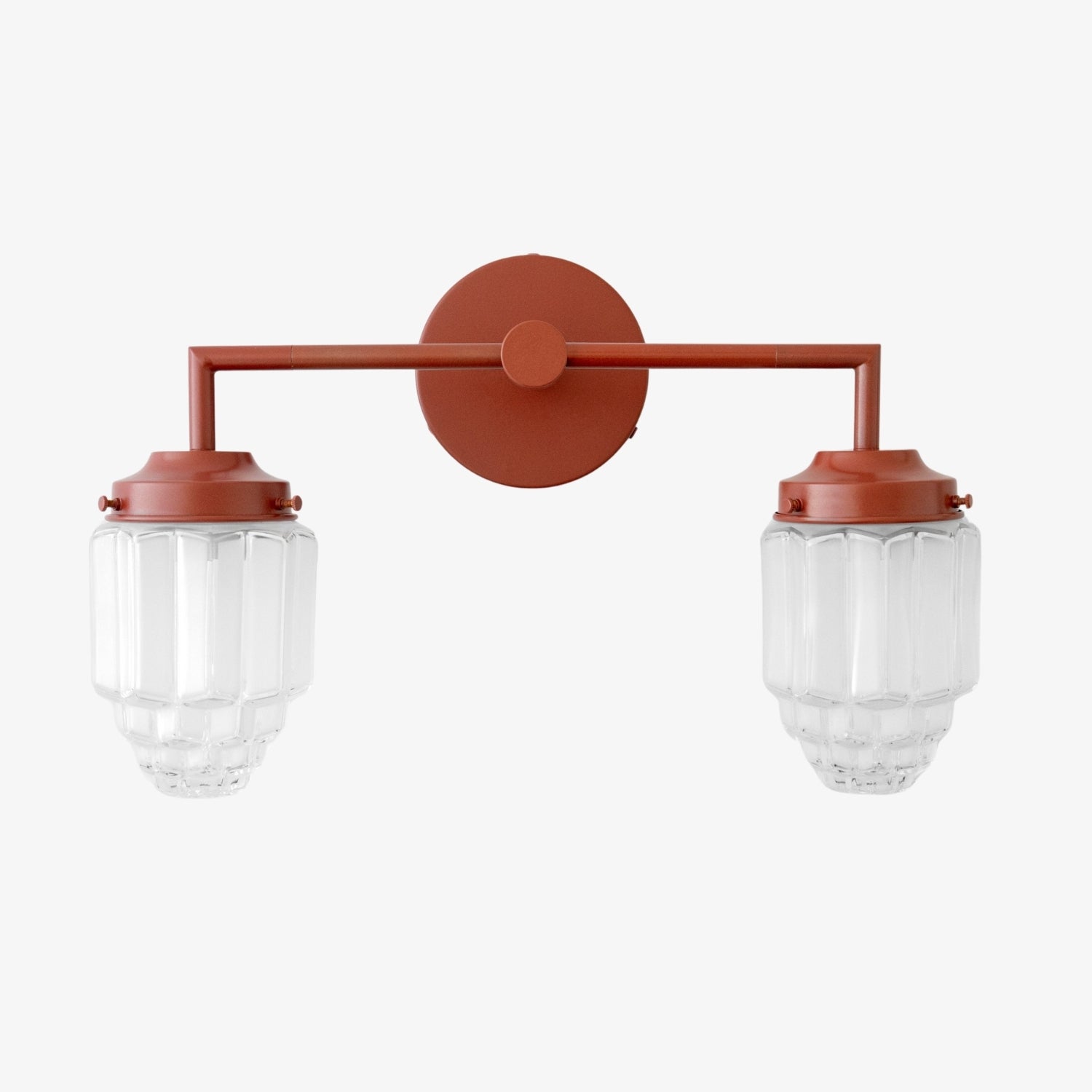 Tierlux Glass Art Deco Vanity Light – Geometric Glass Wall Sconce for Modern Bathrooms | Souliia
