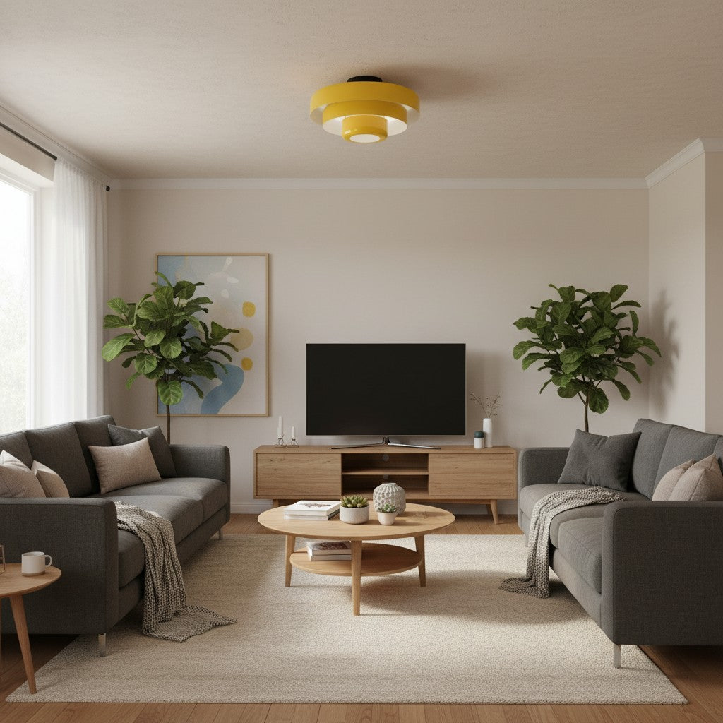 Malero Dreistufige Skulpturale Deckenleuchte im Bauhaus-Stil für Wohnzimmer und Schlafzimmer | Souliia