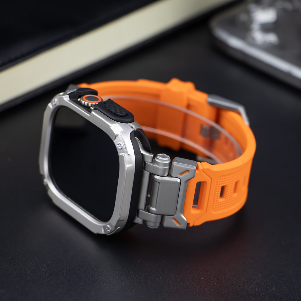 NovaGuard 2-In-1 Apple Watch Slim Case and Fluoro Rubber Strap