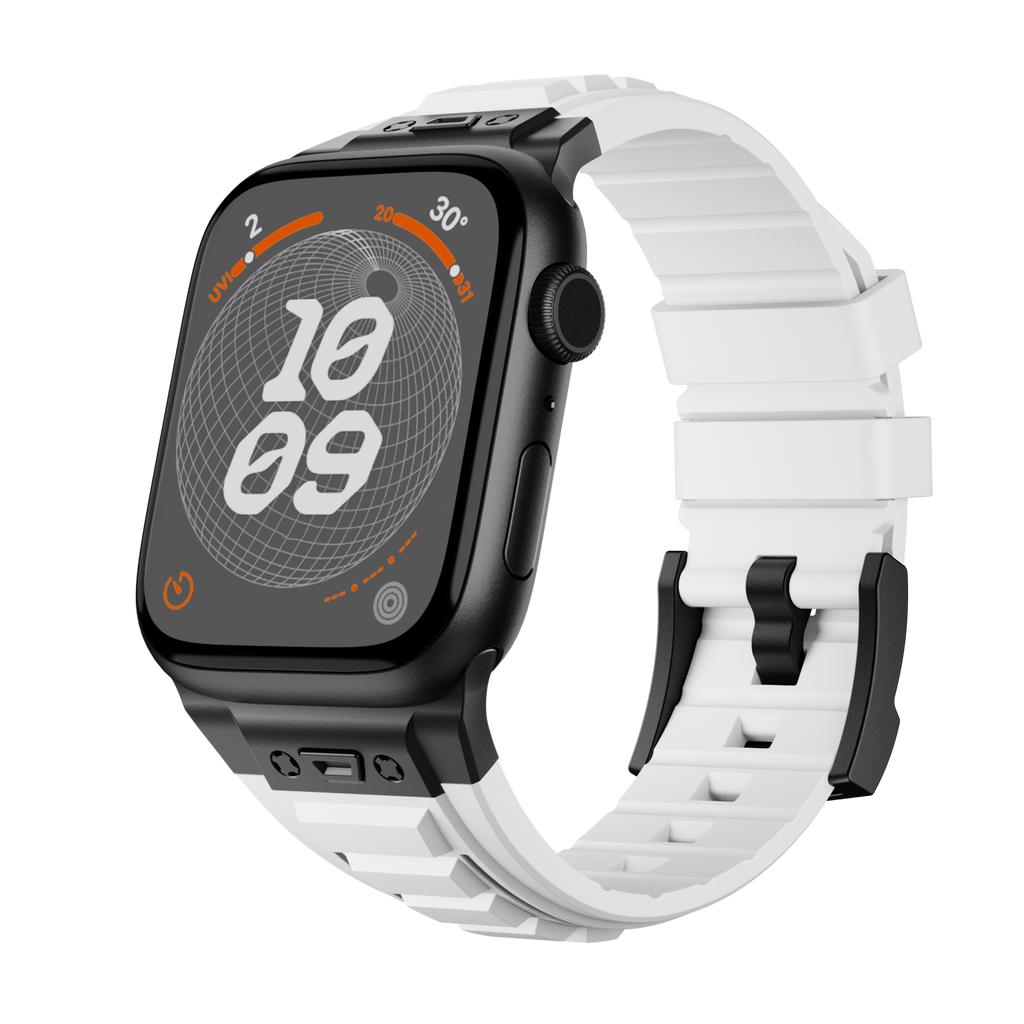 AeroGuard Tactical Silicone Band — Active Ventilation Channels, Apple Watch Strap