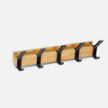 Wall-Mounted Coat Rack | Metal and Wood | Compact Space-Saver | Holmika - Souliia
