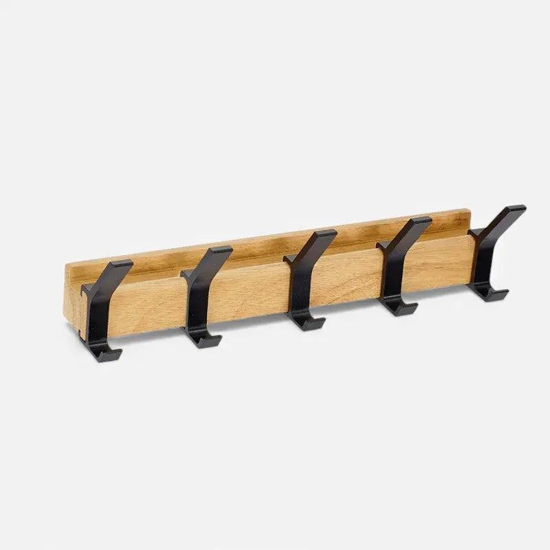Wall-Mounted Coat Rack | Metal and Wood | Compact Space-Saver | Holmika - Souliia
