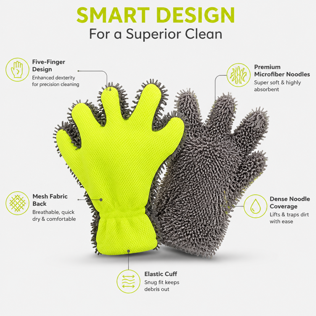 VeloClean Gloves — Take Command of Every Curve with Effortless, Showroom-Ready Shine - Souliia