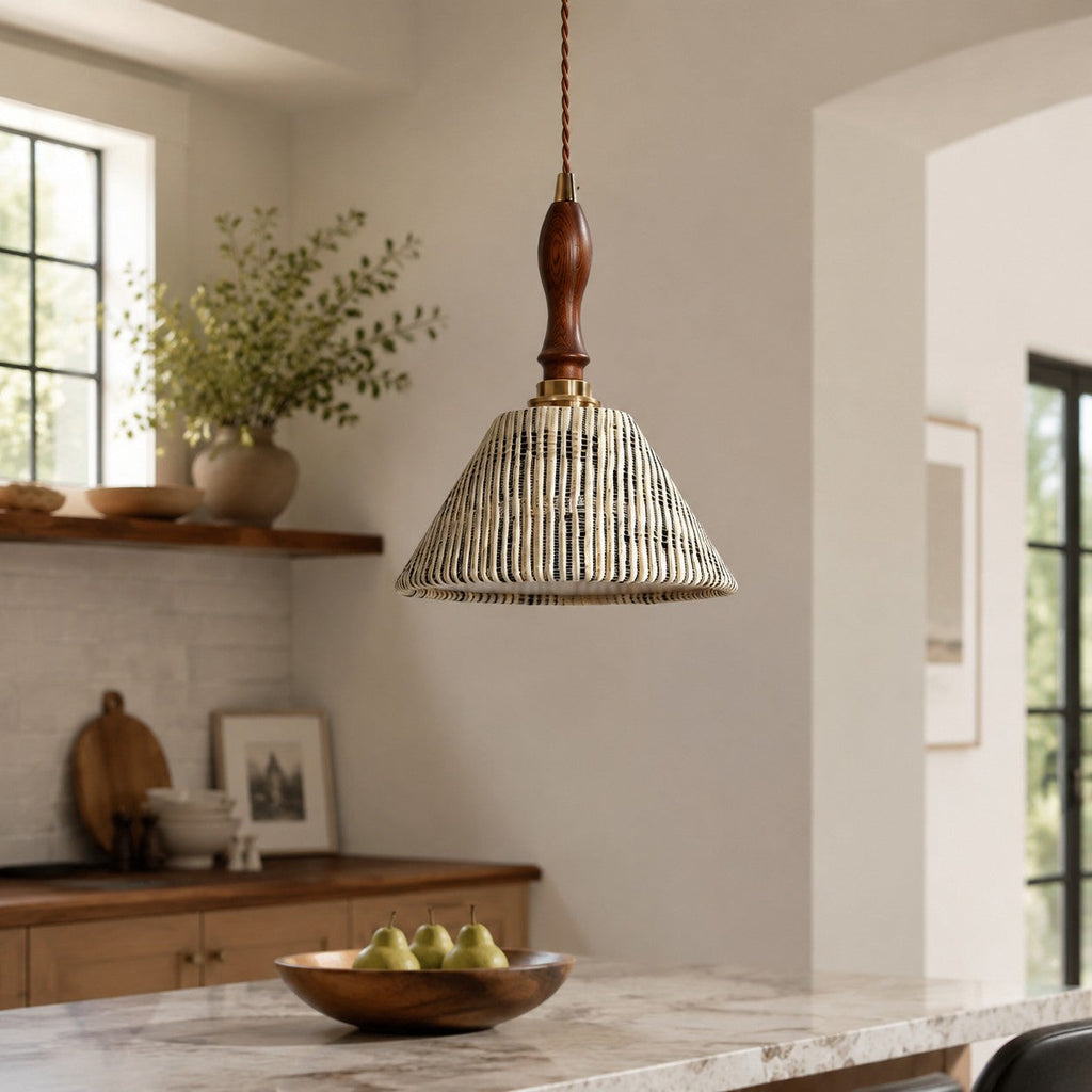 Wabi-sabi-pendellampe i stof | Souliia
