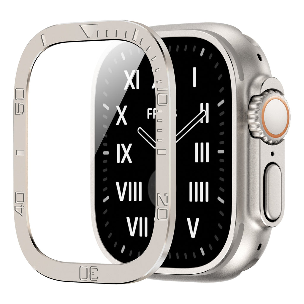 Tempered Glass Screen Protector for Apple Watch Ultra and Ultra 2 by ZenGuard — All-Around Metal Frame