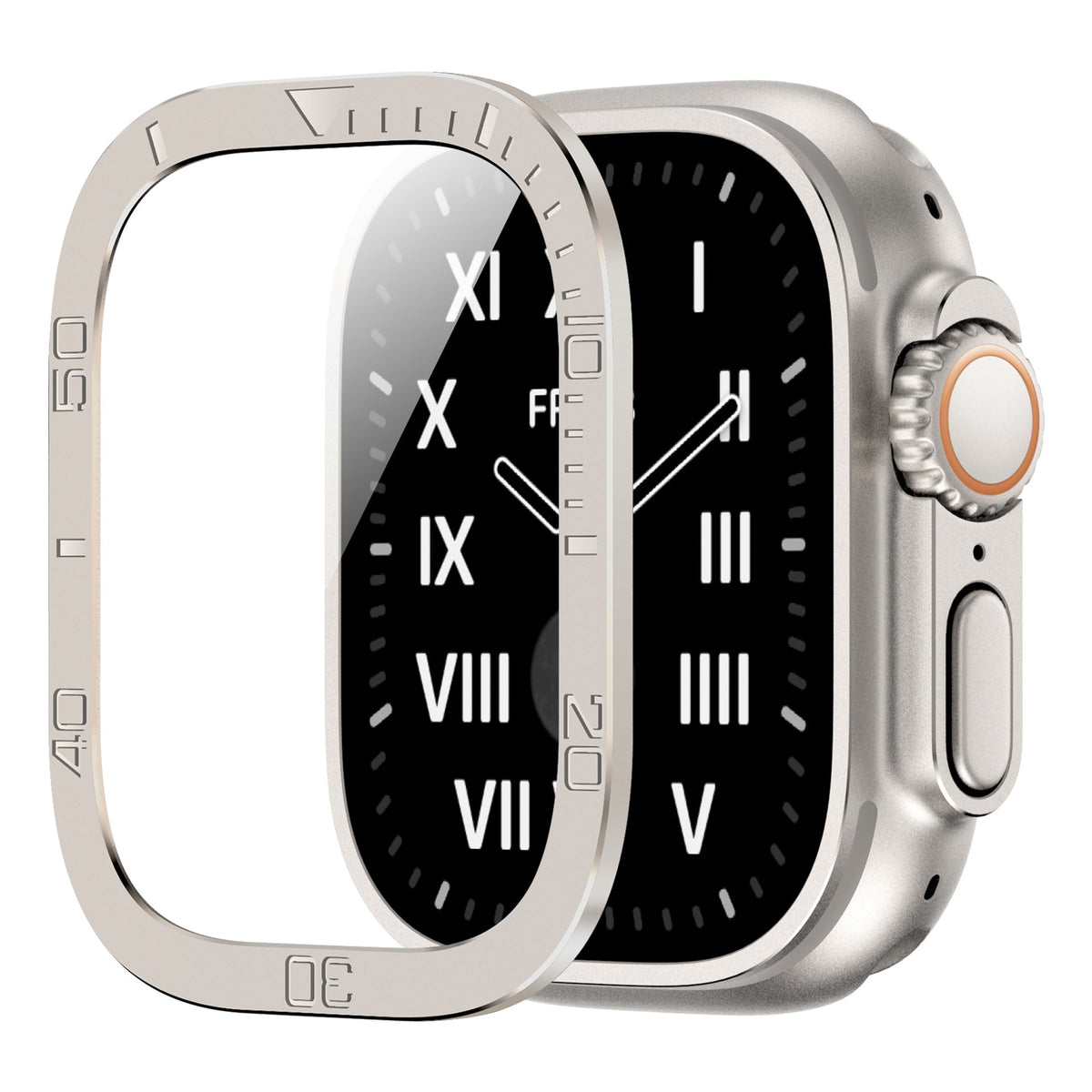 Tempered Glass Screen Protector for Apple Watch Ultra and Ultra 2 by ZenGuard — All-Around Metal Frame