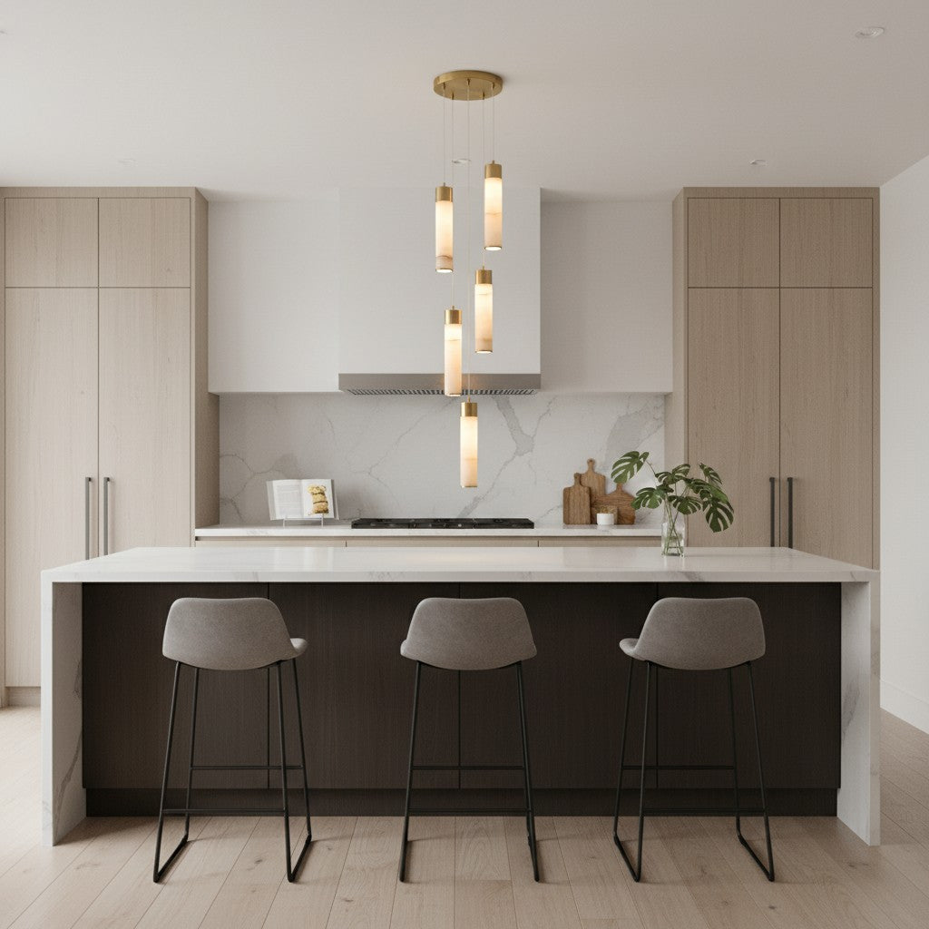 Solaryx minimalistische zylindrische Pendelleuchte – Moderne Lampe für Küche oder Esszimmer | Souliia