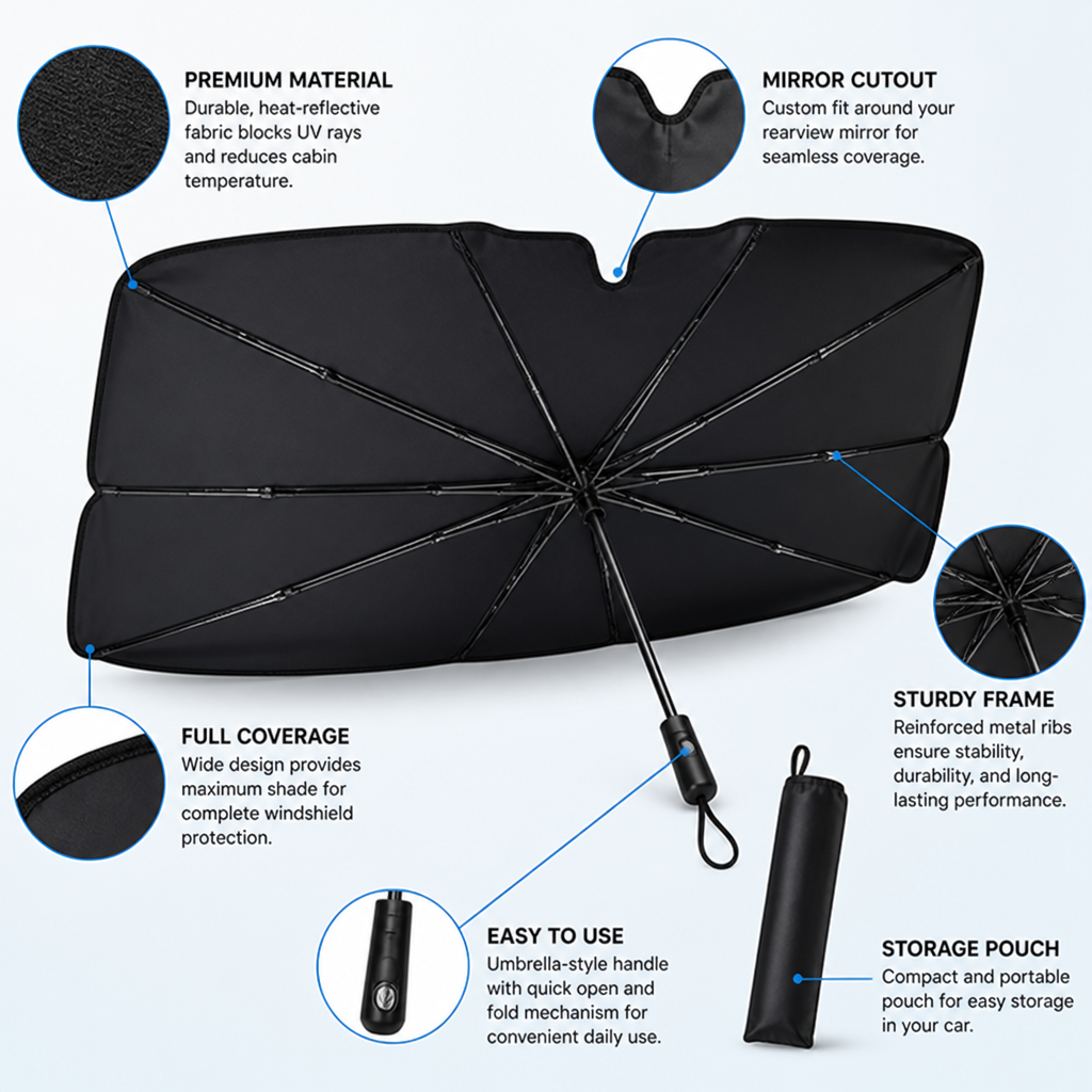 ShadeShield — Step Into Instant Coolness and Save Your Car from Sun Damage - Souliia