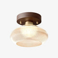 Soliro Minimalistische Kuppel-Holz-Glas-Deckenleuchte - Beleuchtung für Küche und Wohnzimmer | Souliia