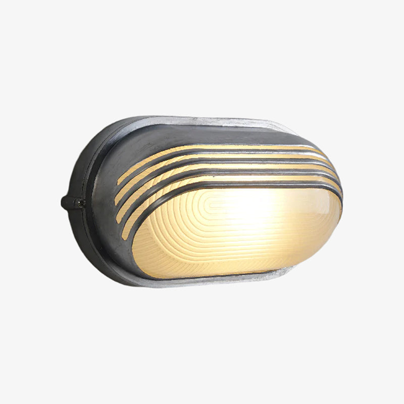 Morvane Geometric Aluminum Wall Sconce - Industrial Outdoor Lighting for Entryway | Souliia