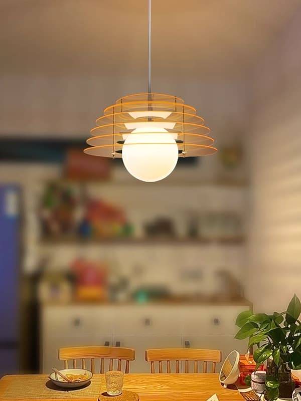 Sunrise Pendelleuchte – Ambient-Pendelleuchte mit Bauhaus Memphis Geometrie – AFTERGLOW S5 | Souliia