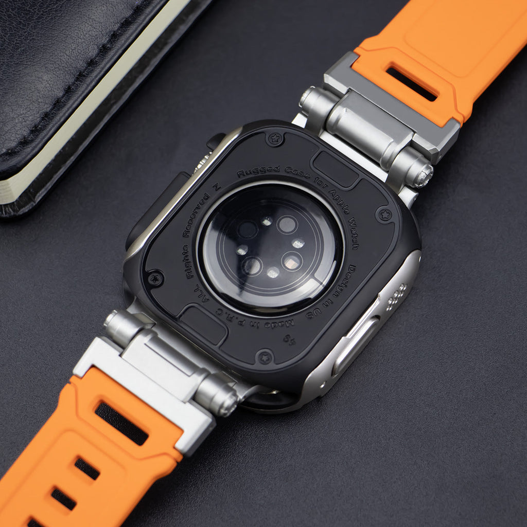 NovaGuard 2-In-1 Apple Watch Slim Case and Fluoro Rubber Strap