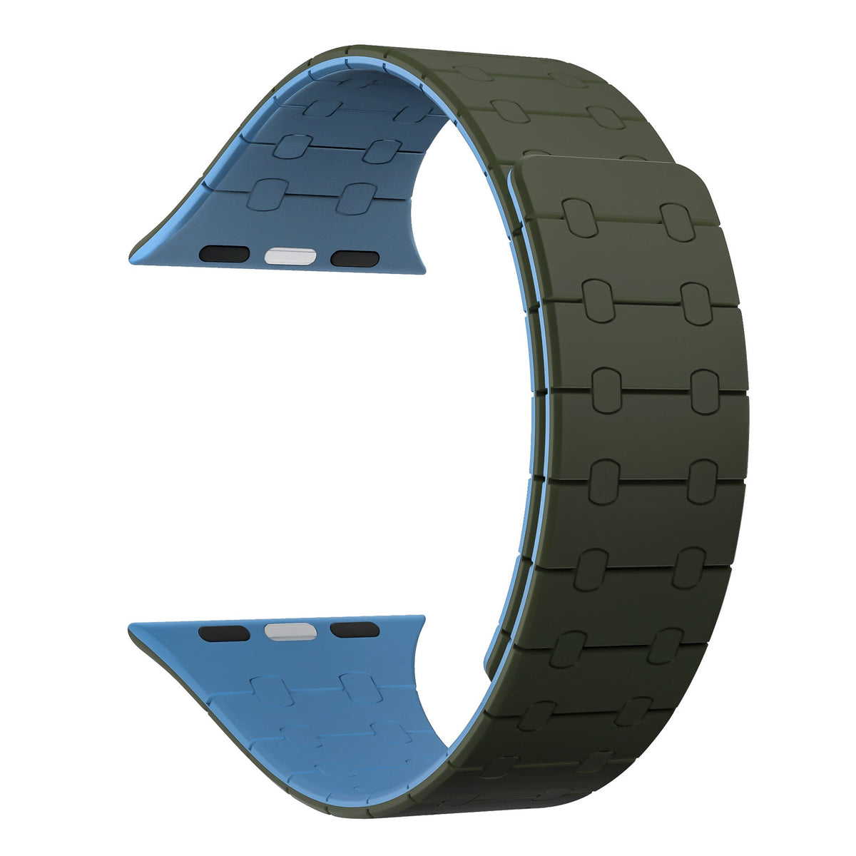 AquaFlex Silicone Strap for Apple Watch — Waterproof Magnetic Loop Closure