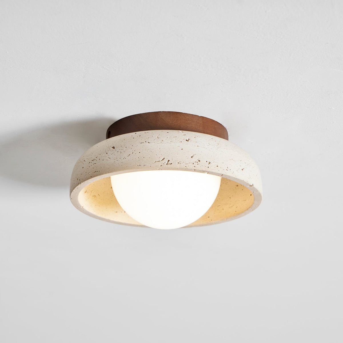 Lampada da soffitto Piedra in travertino | Souliia