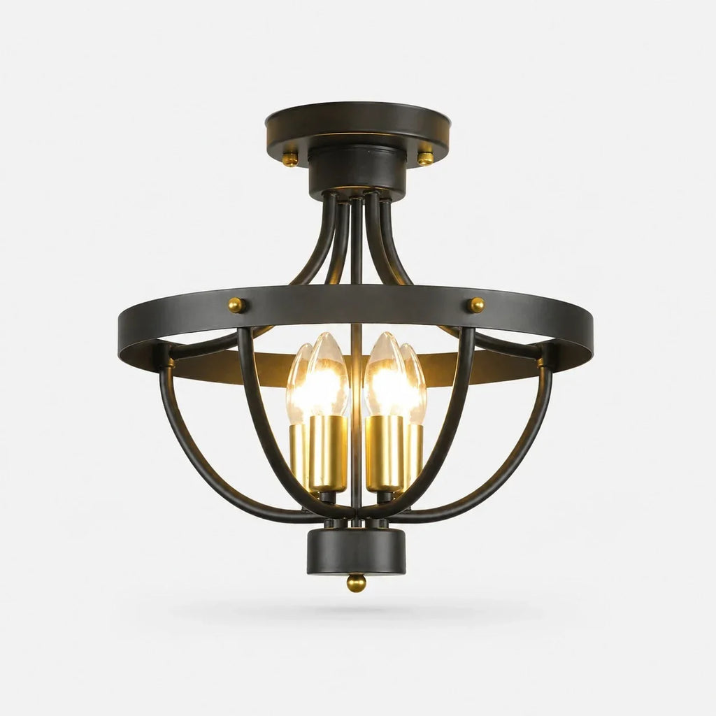 Rustic-tyylinen metallihäkkikattovalaisin | Souliia