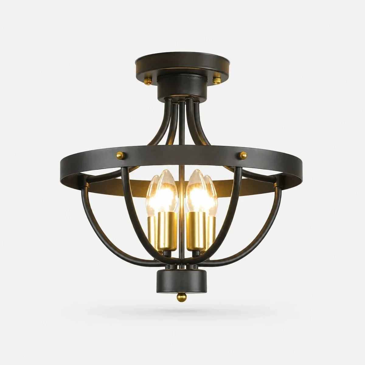Rustic-tyylinen metallihäkkikattovalaisin | Souliia