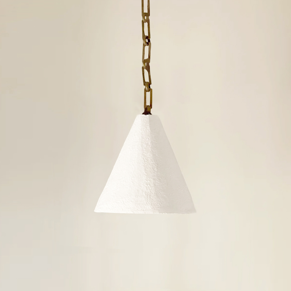 Lampada a sospensione in gesso bianco | Souliia