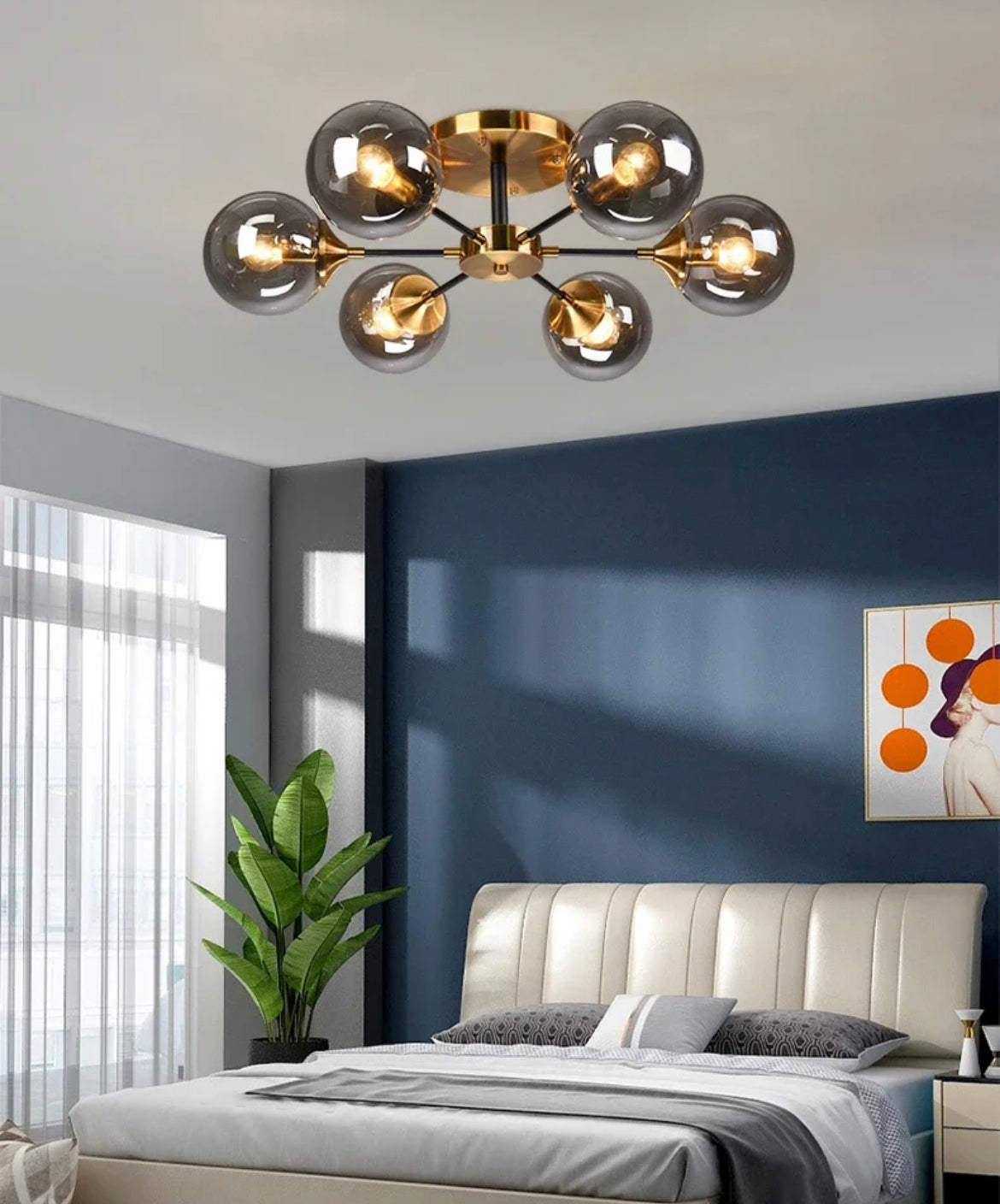 Luna Chandelier — Remote Lighting Control Switch, Emerald Glass Orb Assembly