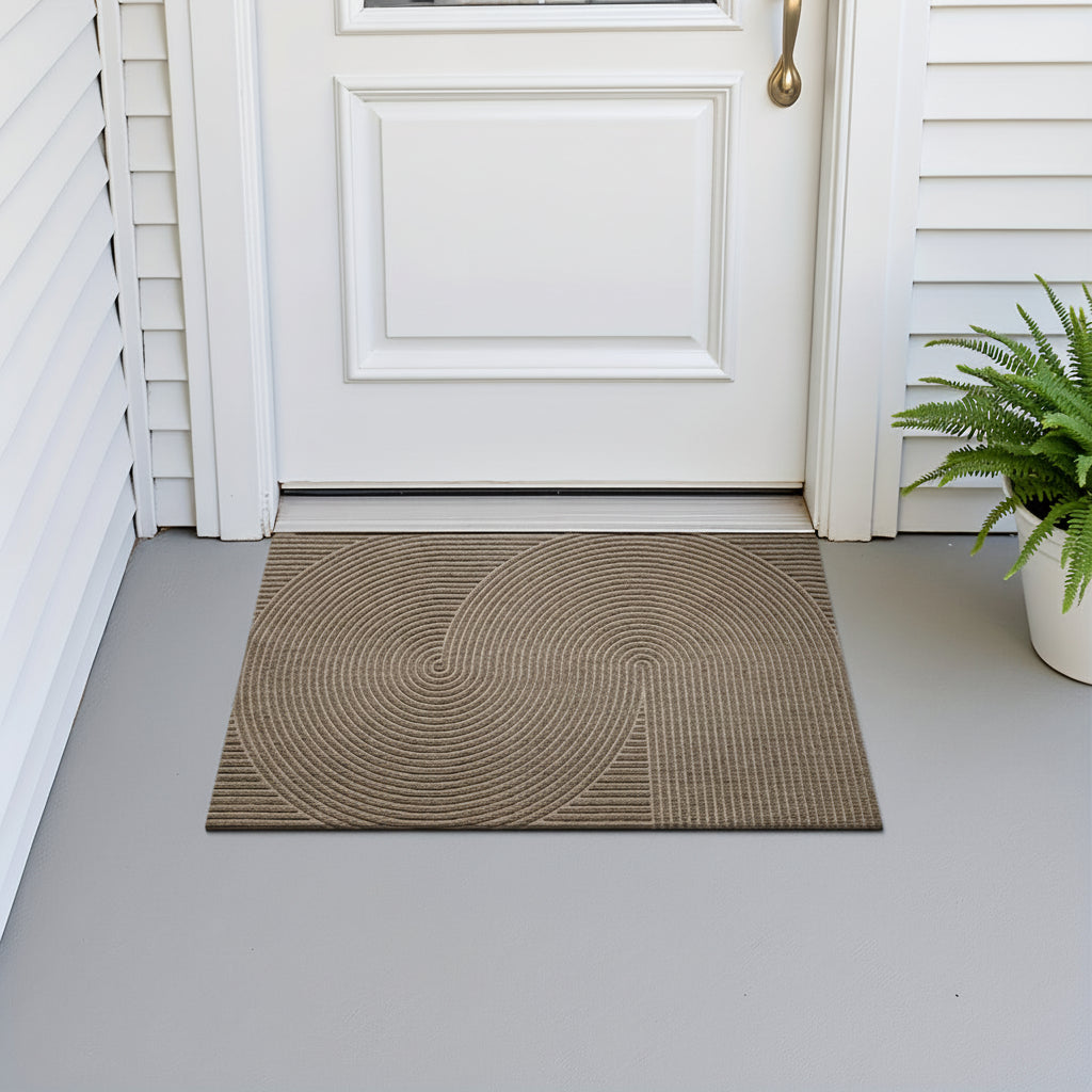 Home Horizon Geometric Striped Doormat — Non-Slip Backing, 75cm X 45cm