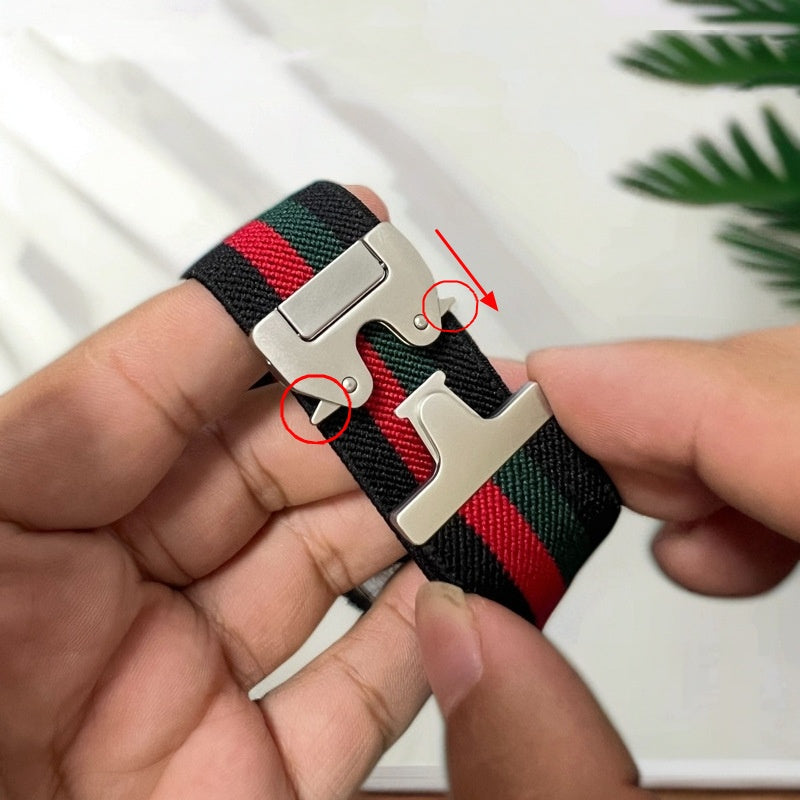 Apple Watch Nylon Braided Band — Adjustable Parachute Buckle