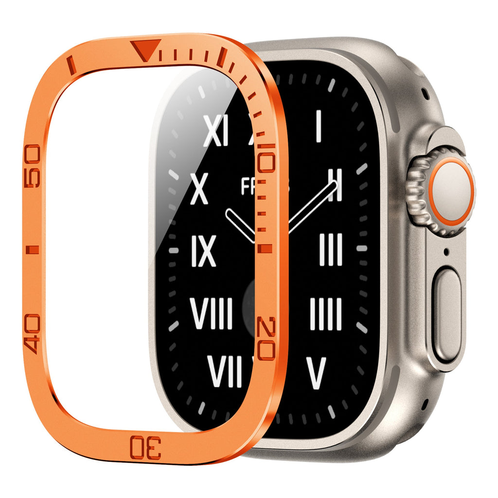 Tempered Glass Screen Protector for Apple Watch Ultra and Ultra 2 by ZenGuard — All-Around Metal Frame