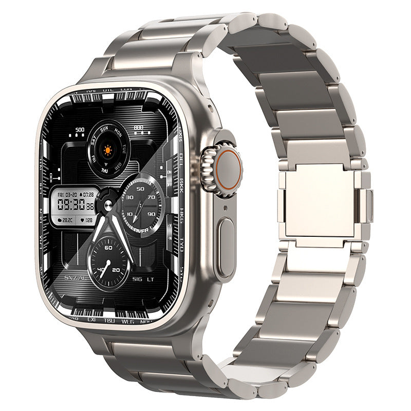 AeroForge Titanium Pro Strap For Apple Watch Ultra — 70g Grade 2 Titanium With DLC Clasp