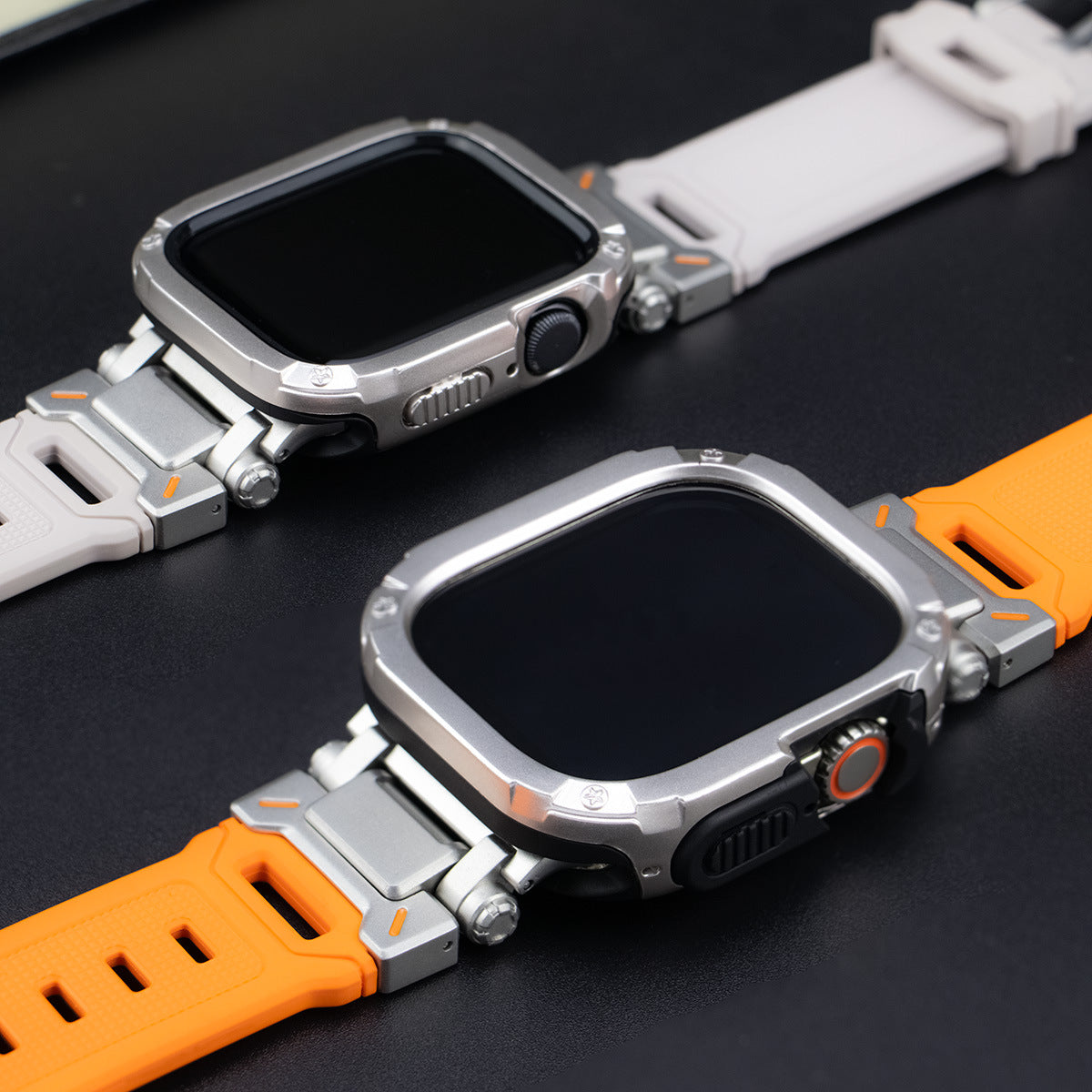NovaGuard 2-In-1 Apple Watch Slim Case and Fluoro Rubber Strap