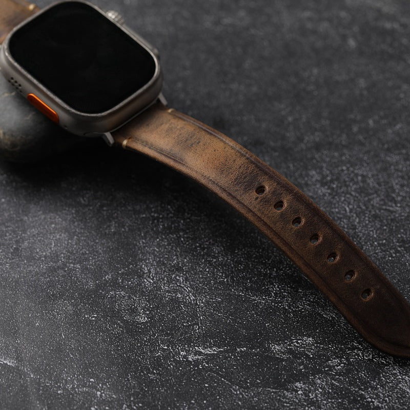 Luna Apple Watch Leather Strap — Handmade in Italy