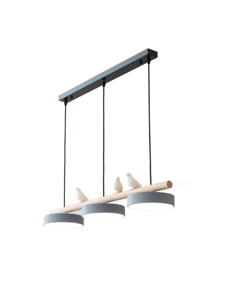 Sienna Bird Pendant Lamp - Wood Design for Scandinavian Kitchen Islands | Souliia