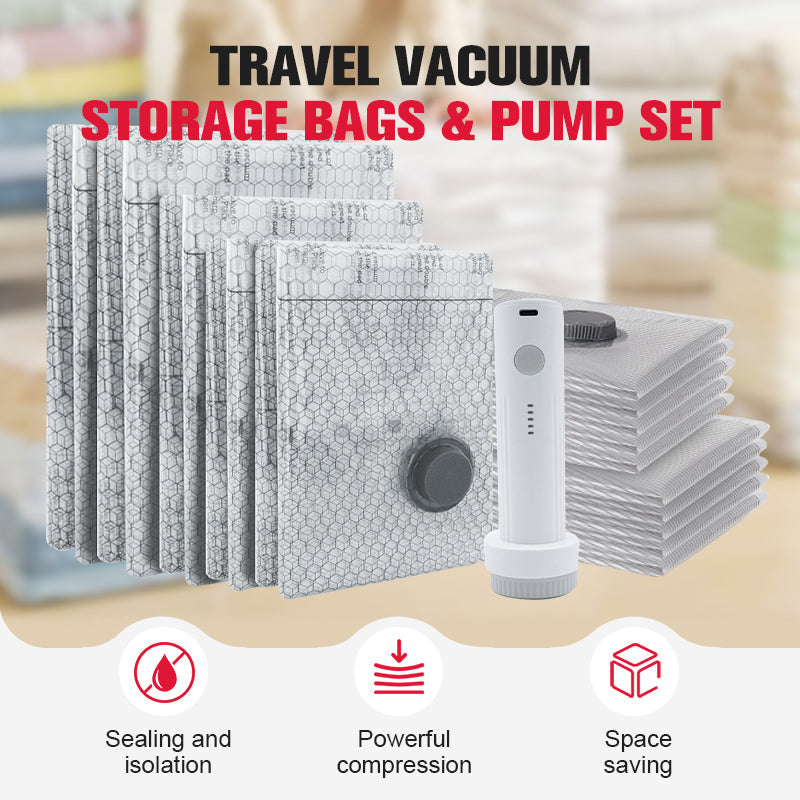 Sacs de rangement sous vide avec pompe – Gagnez 80% d’espace supplémentaire - Souliia
