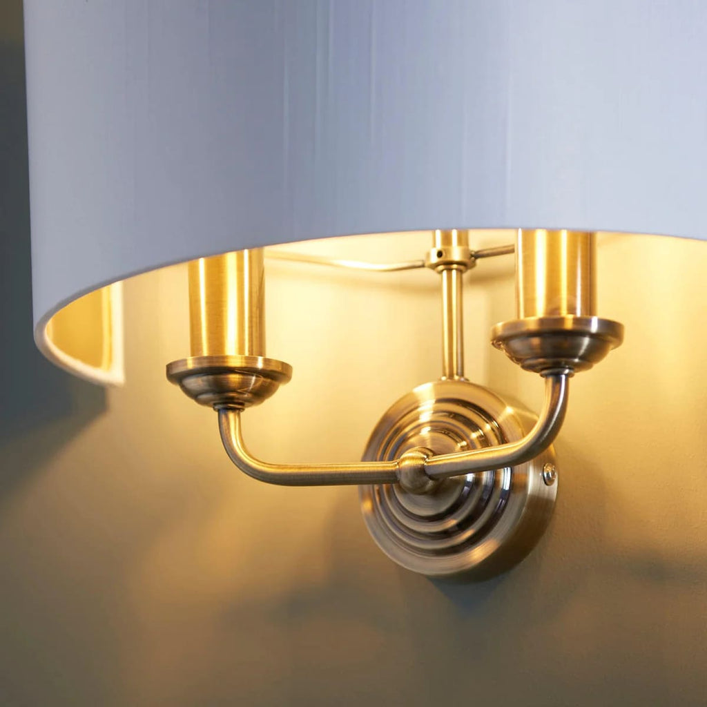 Tela elegante Wandleuchte mit Stoffschirm und feinem Metallrahmen für Wohnzimmer und Schlafzimmer | Souliia