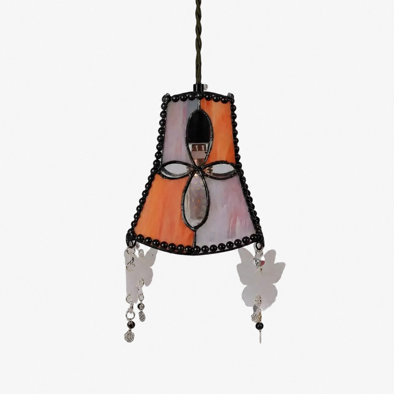 Muschel-Schmetterling Buntglas-Pendelleuchte | Souliia