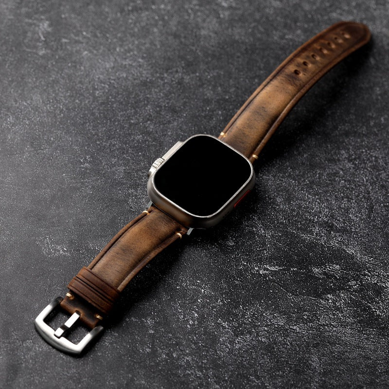 Luna Apple Watch Leather Strap — Handmade in Italy