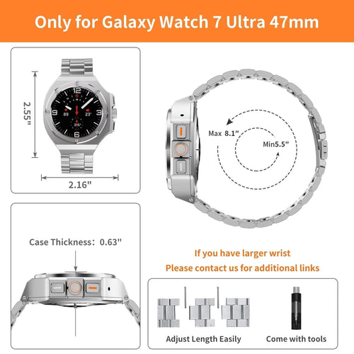 AstraGuard Zinc Alloy Case and Band — Precision Fit for Galaxy Ultra 47mm