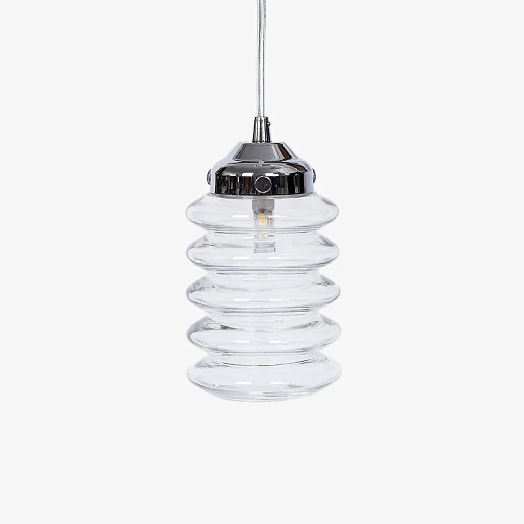 Ribbed Glass Pendant Light | Souliia