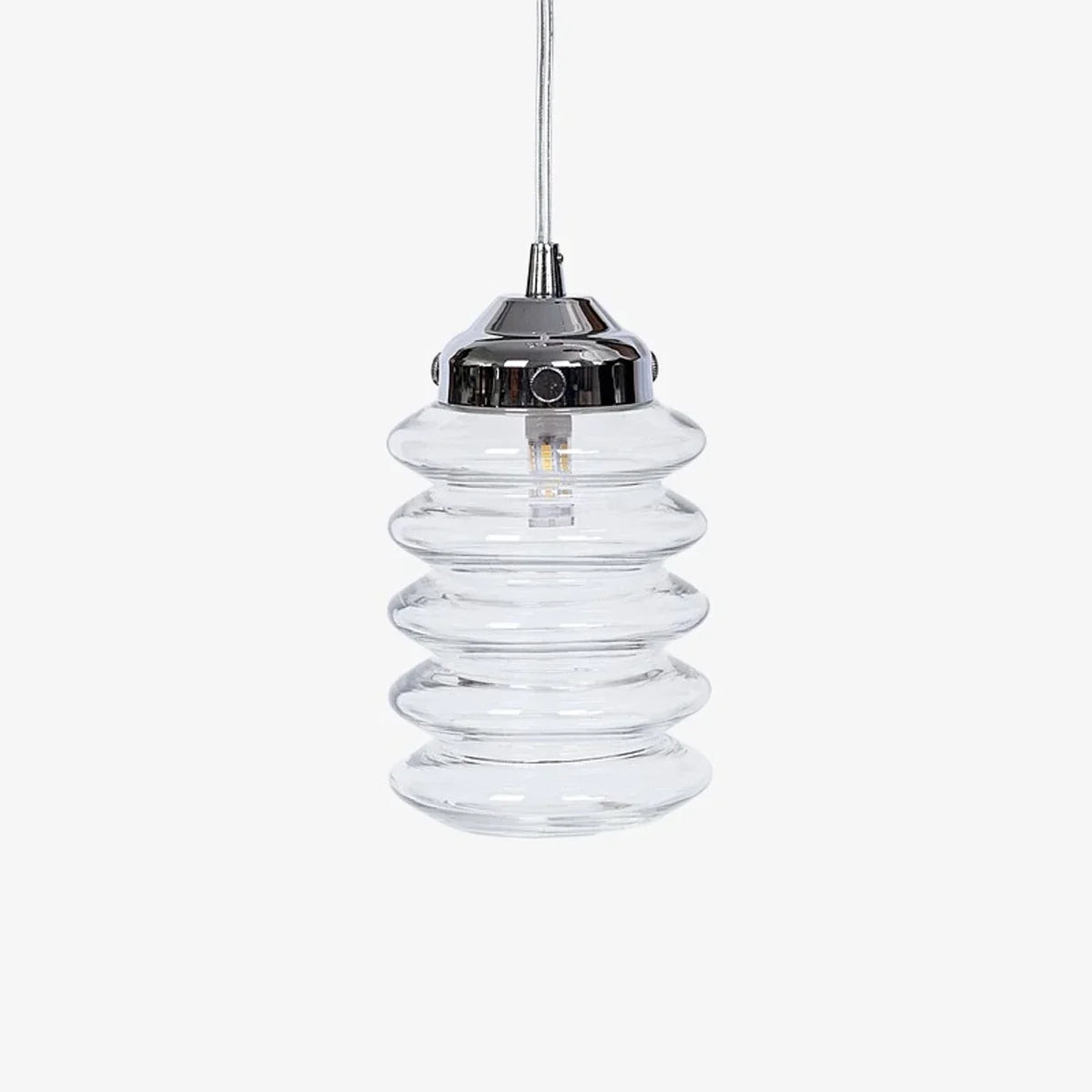 Ribbed Glass Pendant Light | Souliia