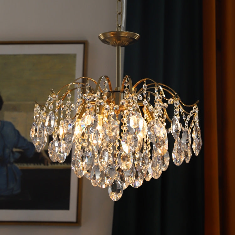 Lustrielle Sparkling Teardrop Branch Crystal Chandelier – Glamorous Retro Romantic Lighting for Dining Room | Souliia