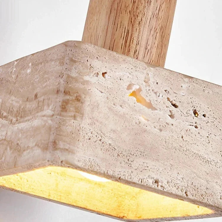 Travertine Square Pendant Light | Souliia