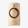 Travertine Wood Ring Wall Sconce | Souliia
