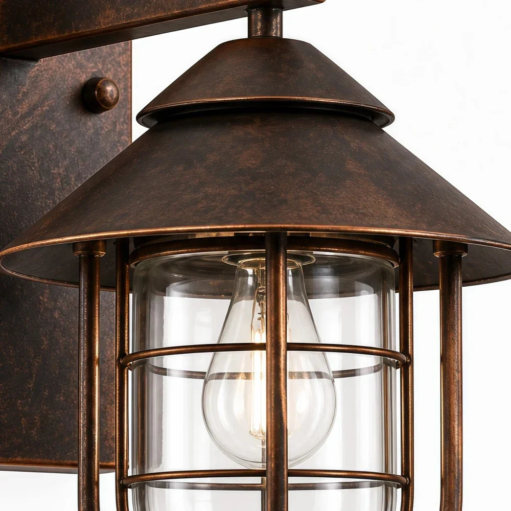Patnox Outdoor Glass Wall Light | Souliia
