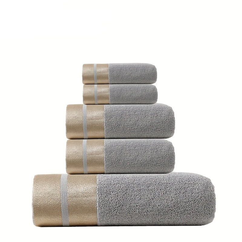 Goldenweave 5-Piece Plush 100% Cotton Towel Set