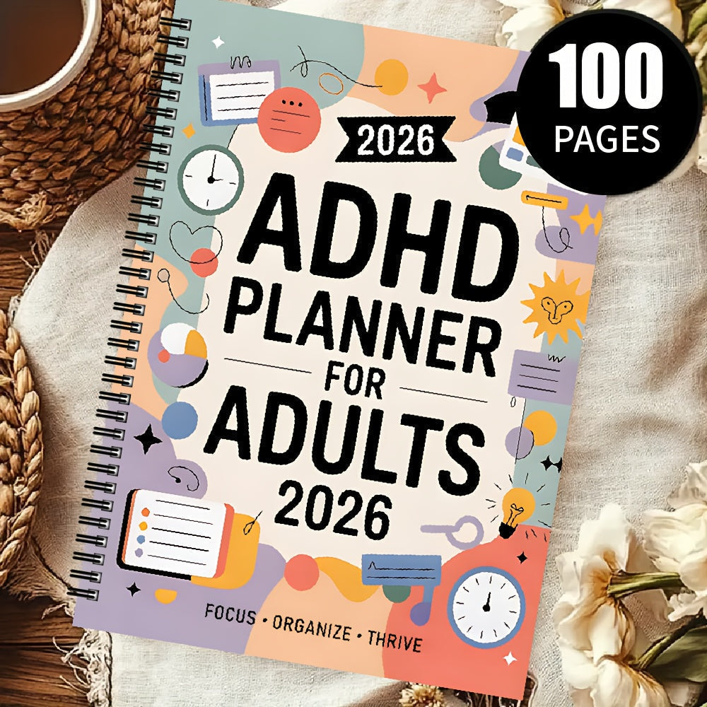 FocusVault 2026 ADHD Daily and Weekly Task Planner