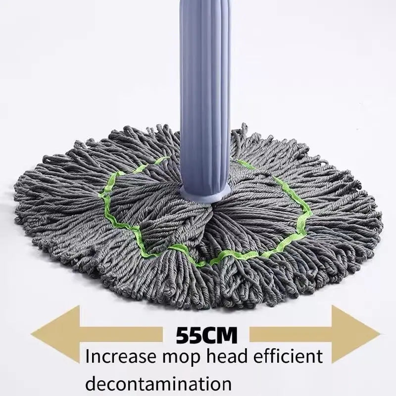 Self-Wringing Microfiber Mop Replacement Head | Swivel Connector | Hands-Free Operation | CleanPulse - Souliia