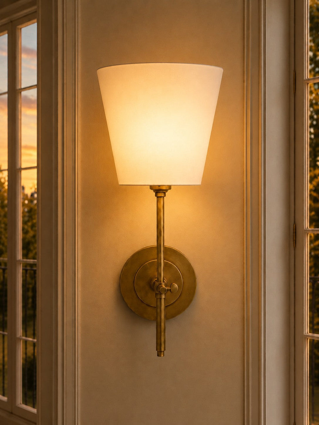 Rowan Classic Fabric Shade Wall Sconce Elegant Style - Bedroom Bedside Lighting | Souliia