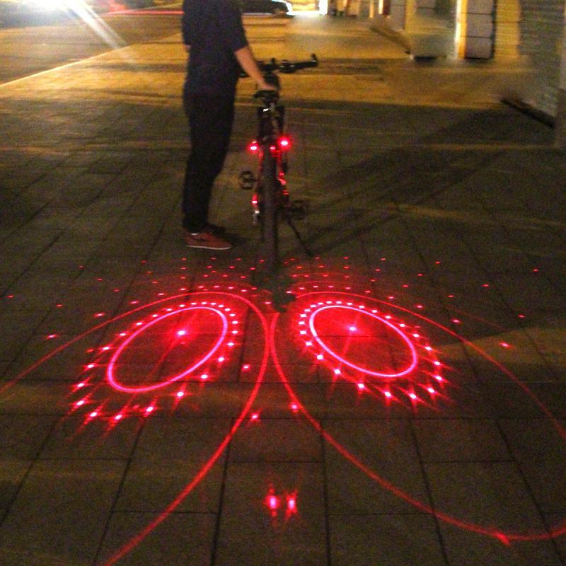 Laserlights Bicycle Safety Light — 5 LED Lane Projection