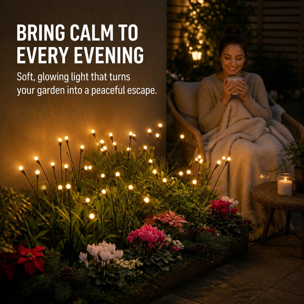 SereniBloom — Light Up Your Garden With a Soft, Swaying Firefly Glow - Souliia